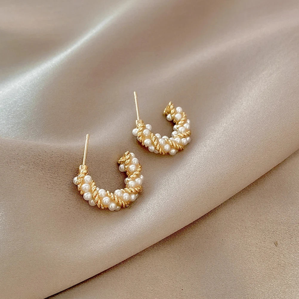 

1 Pair Pearl For Women Trendy Long Hanging Earrings Lightweight Delicate Jewelry Anniversary Gift Teen Earrings