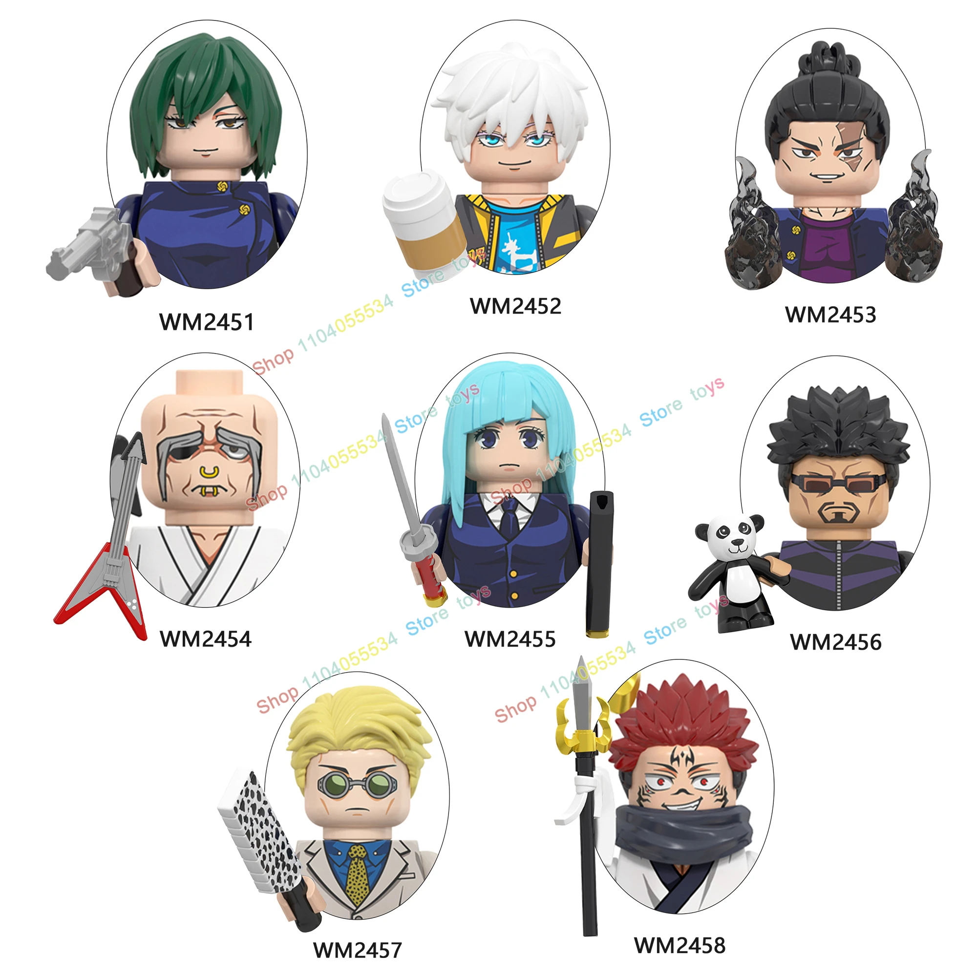 Personagens de Anime Building Blocks Brinquedos para Crianças, Figuras de Ação Criativas dos Desenhos Animados, Acessórios, Modelos, Tijolos, Presentes de Aniversário, Quente