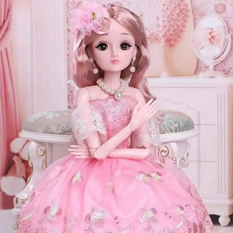 1/3 60cm 20 Movable Jointed BJD Doll Toy Fashion 3D Eyes Dolls With Clothes Jewelry Shoes Accessories Toys for Girls