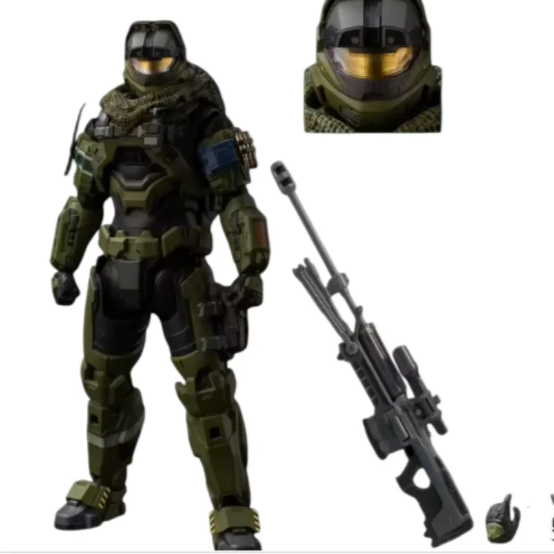 2 знака 1/12 шарнирная фигурка Master Chief из ПВХ, Коллекционная модель игрушки, 18 см, подарки, натуральная