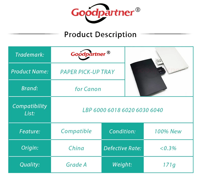 1X FM4-8817-000 Paper Pickup Input Tray for CANON LBP 6000 6018 6020 6030 6040 / LBP6000 LBP6018 LBP6020 LBP6030 LBP6040