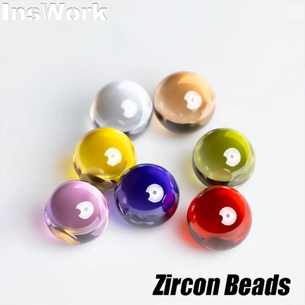 

Handmade High-precision Zircon Beads Fingertip Gyroscope Special 8mm 6mm Non-porous Round Beads Colorful DIY Accessories 1pc