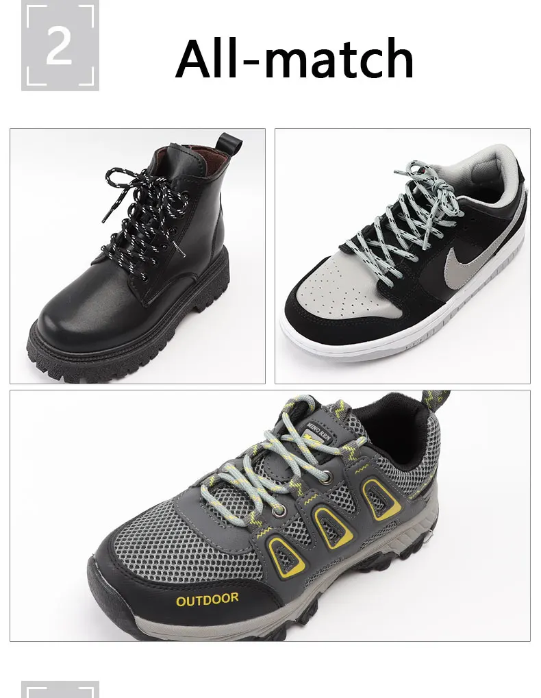 1 Paar Outdoor-Sport-Schnürsenkel, langlebiges Polyester, runde Schnürsenkel, Körbe, Stiefelschnürsenkel für Schuhe, 100/120/140/160 cm, Schuhzubehör – Detail 14