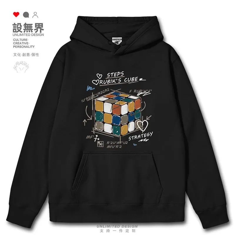 

Japanese Rubik's Cube Colorful Graffiti Personality mens hoodies sweatshirt jerseys clothing fashion new clothes autumn winter