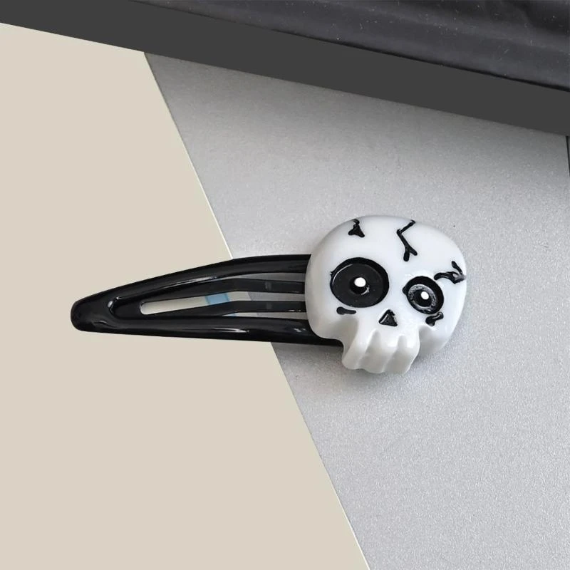 5ASD Skull Skull Hair Clip Resina Cardas