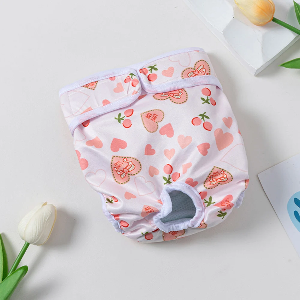 Waterproof Pets Diaper Print Female Dog Diapers Underwear Diaper Sanitary Panties Physiological Small Medium Dog Shorts Pants