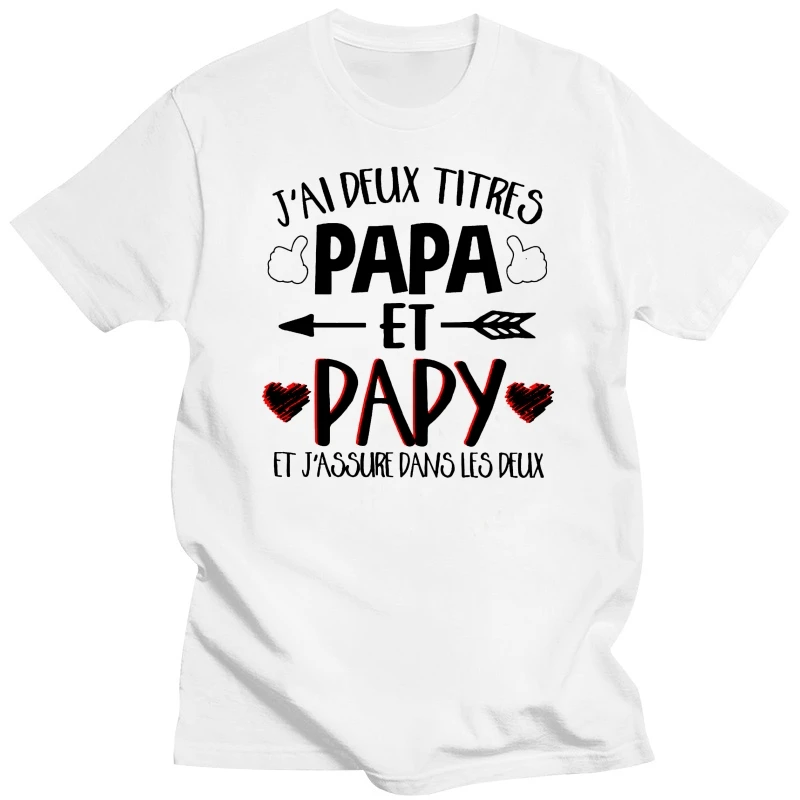 JAi Deux Titres Papa Et Papy T-Shirt