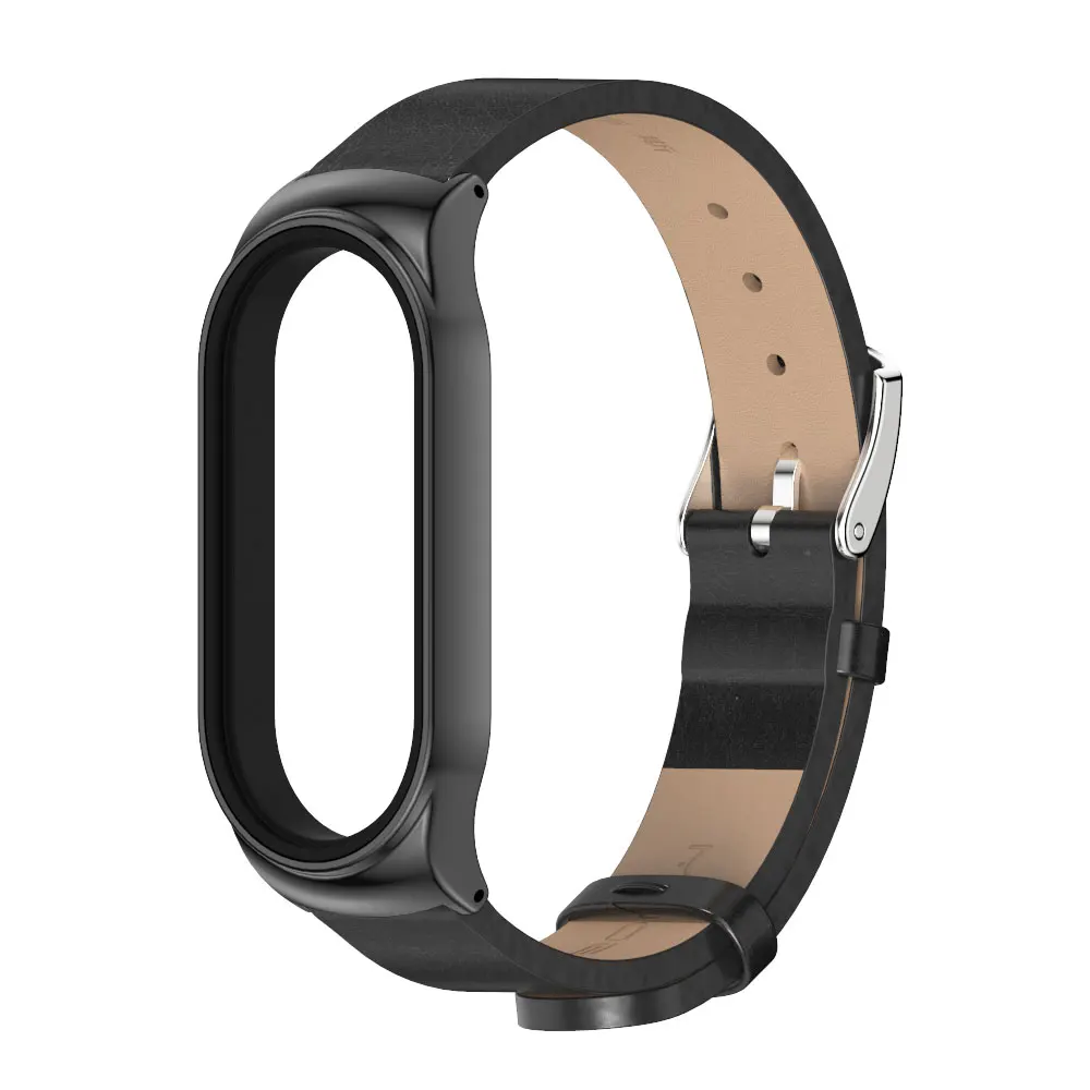 Strap for Mi Band 7 Leather Wristbands Mi Band 6 5 4 3 Bracelet Miband 6 Smart Watch Accessories for Xiaomi NFC Global Version
