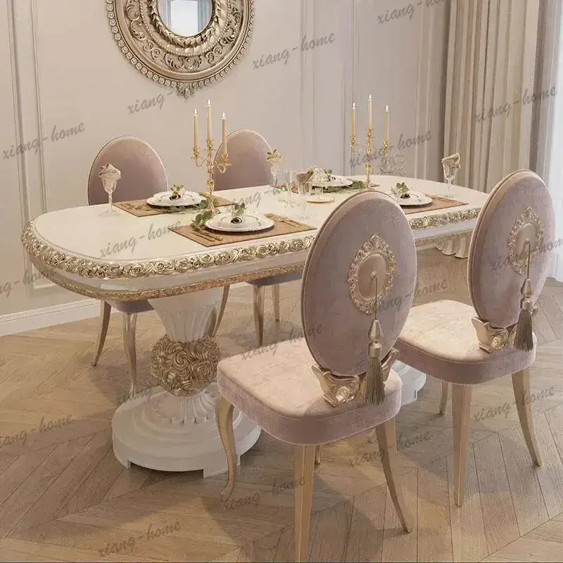LJY Decorations White Dining Table Italian Designer Luxury Living Room Dining Table Kitchen Salon Nordic Muebles De Cocina Furni