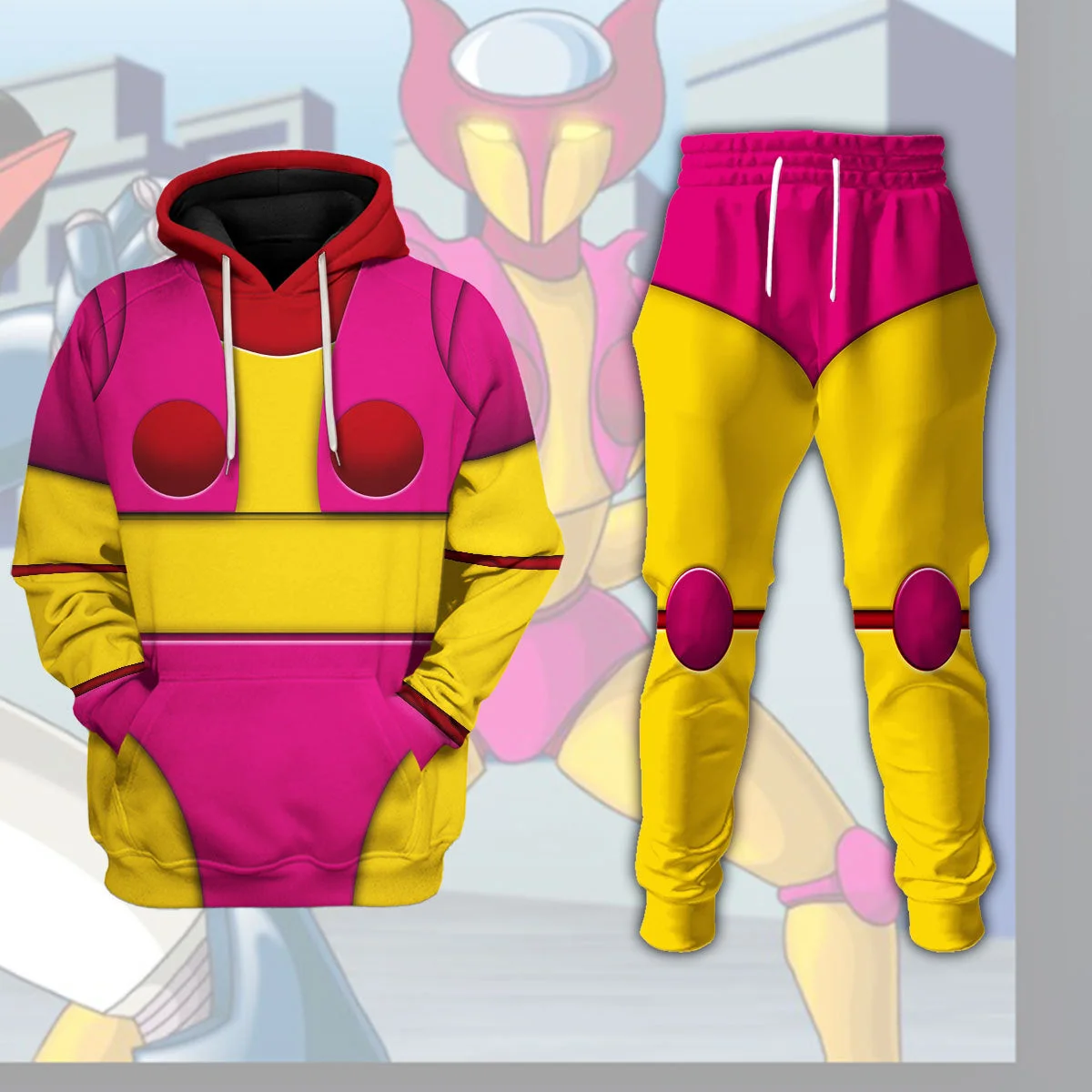 Anime Mazinger Z Cosplay 3D Print Hoodies Pants Sets Men's Sweatshirts Sweatpants Outdoor Two Piece Suits Tracksuit Man Clothing view 6