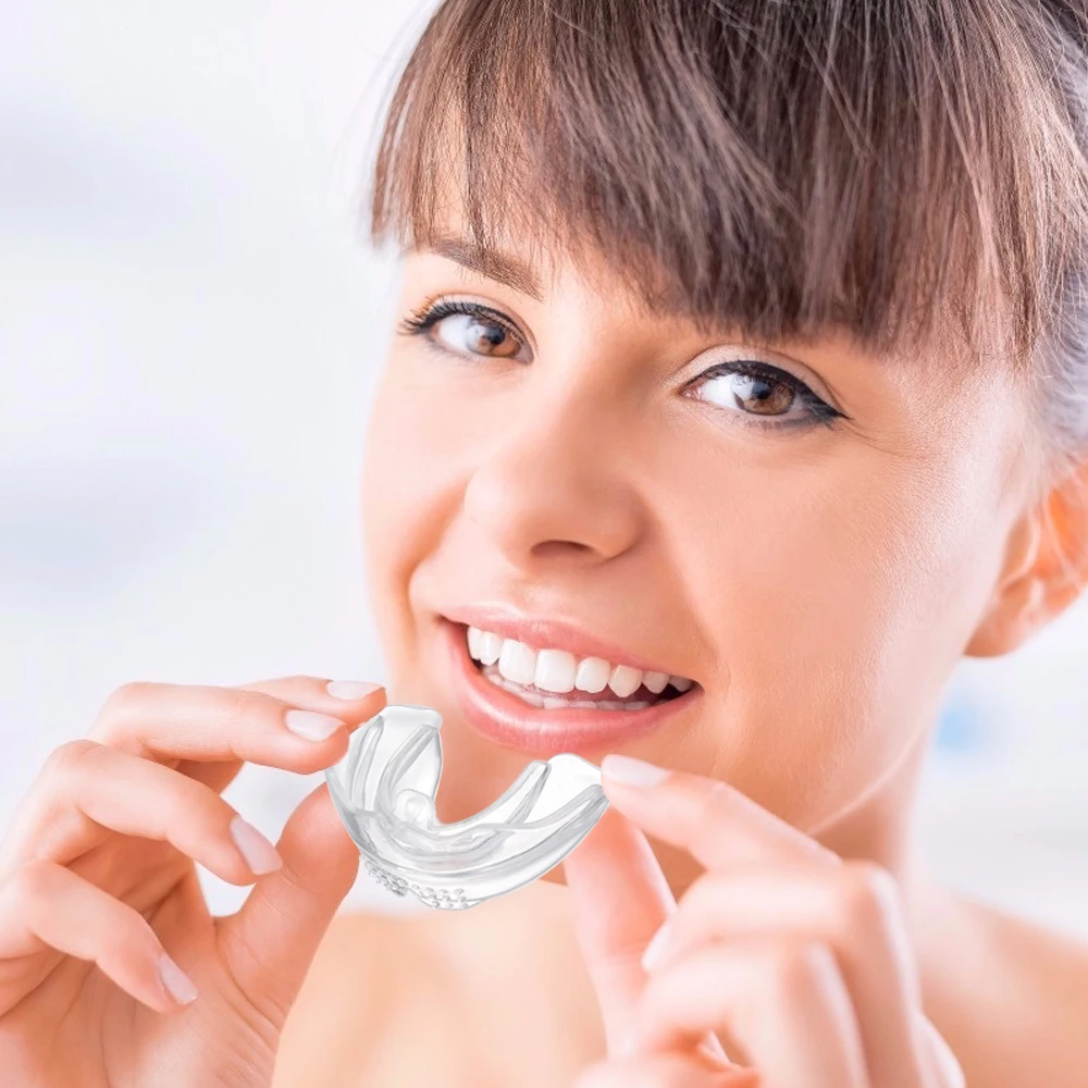 3 Stage Teeth Grinding Mouth Guard Night Dental Protector Jaw Muscle Trainer Soft TPE Oral Care Kit with Storage Case