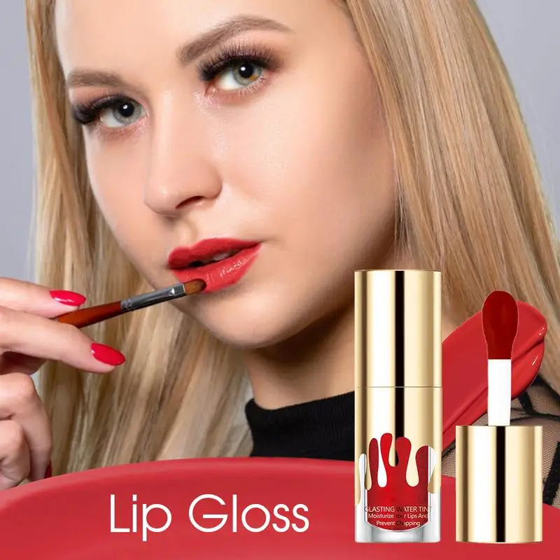 Tinted Lip Gloss Moisturizing Liquid Lipstick Tinted Lip Oil lip plumper gloss Long-Lasting Lip Stain Natural Lip Makeup