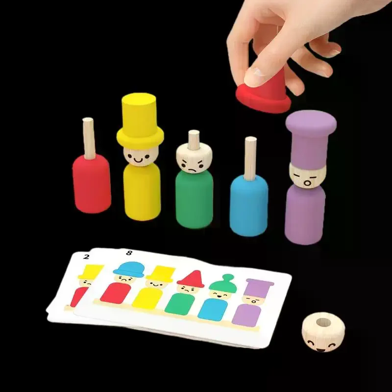 Engagierendes Montessori-Spielzeug: Kompakte Figuren, Farbbewusstsein, Stapelmusik