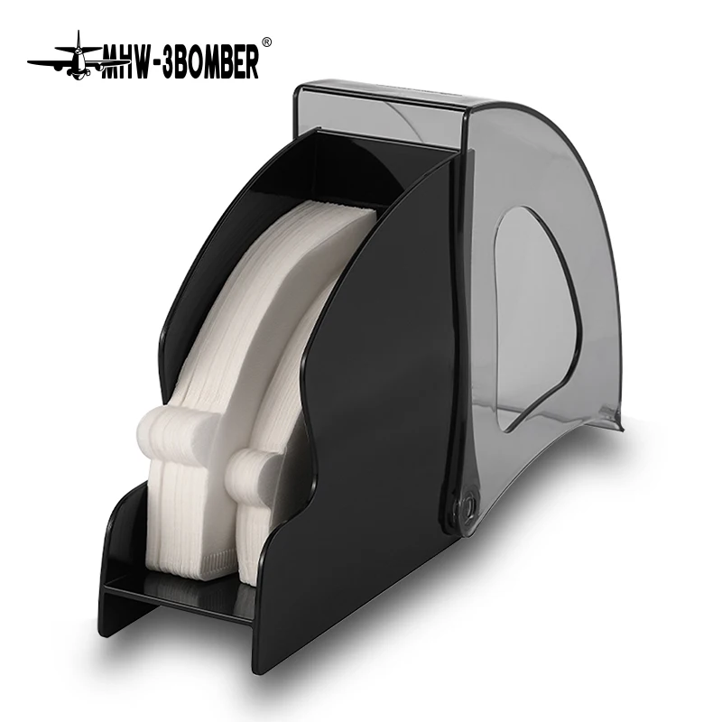 

MHW 3BOMBER Coffee Filter Paper Storage Box Coffee Filter Holder with Dustproof Cover for Cone Coffee Filters Barista Tools