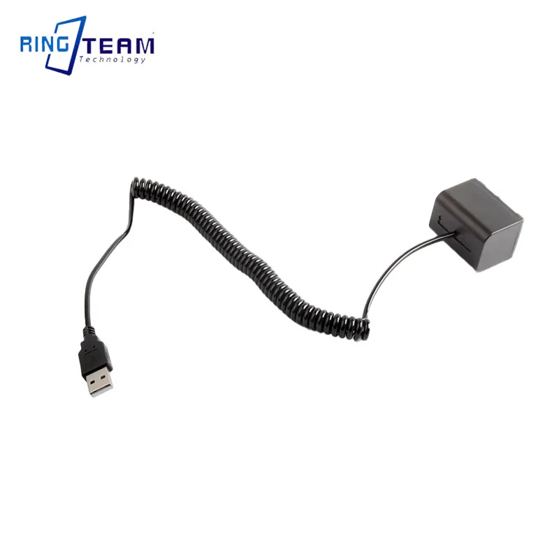 Coiled Cable USB to NP-F NP-FV70 NP-FV90 FV100 FV30 FV40 FV50 Dummy Battery for Sony DVD SR HC Serial Cameras & Light & Monitor