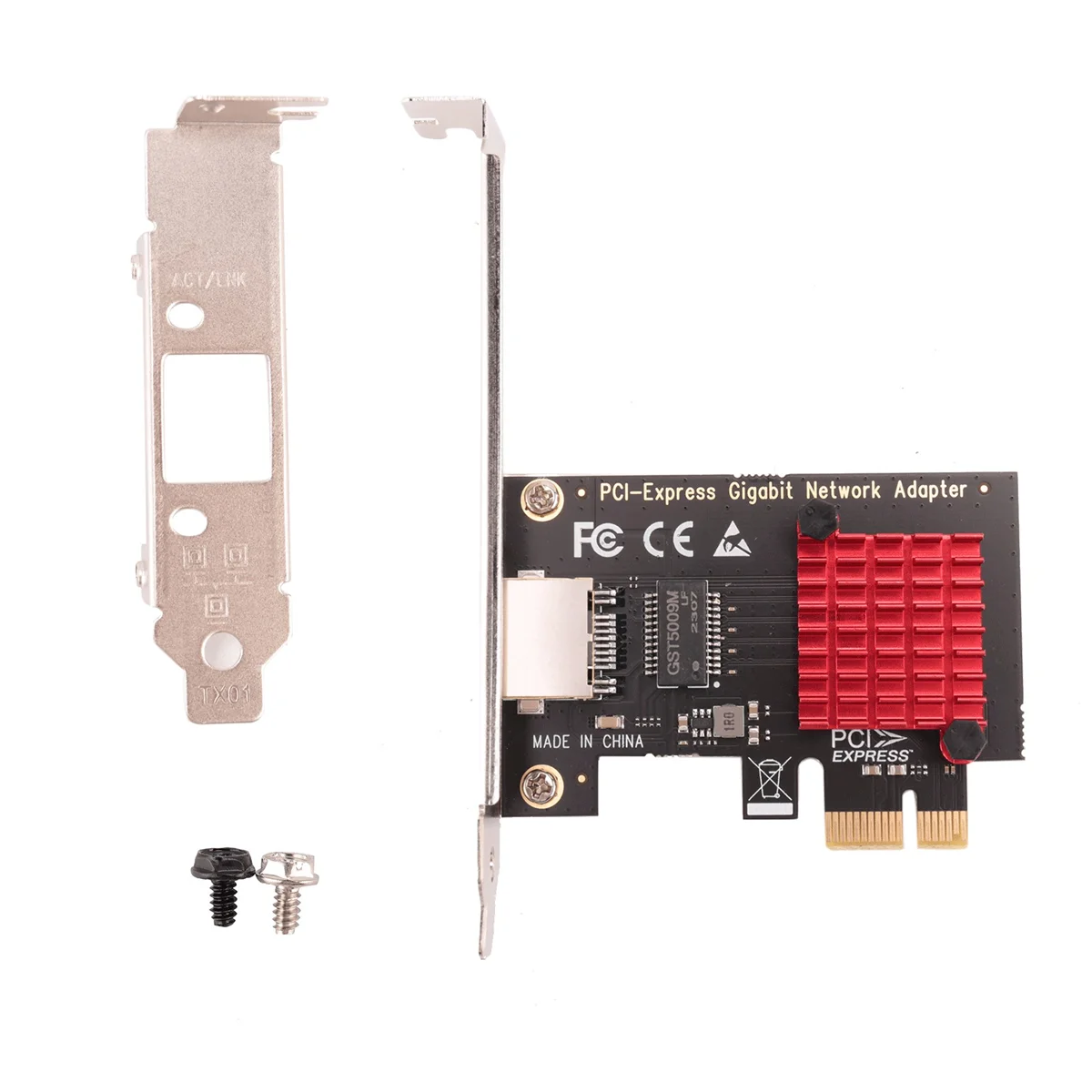 Placa de rede pcie, 10/100/1000mbps, placa de rede com fio rj45