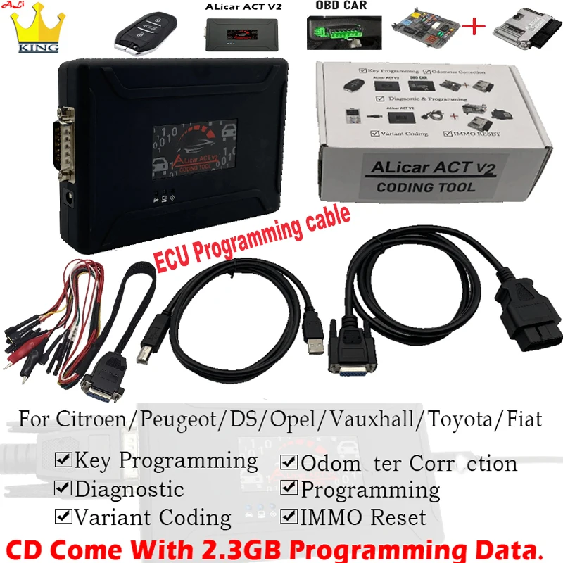 ACT V2 ECU Programming Fault Codes Key Immo Reset for Lexia Citroen Peugeot Opel Toyota ECU Key Programmer PP2000 Diagnostic Too