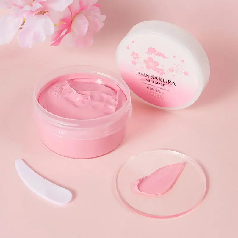 LAIKOU Sakura Mud Face Mask Cleansing Whitening Moisturizing Oil-Control Anti-Aging Clay Mask Packs Facial Skin Care