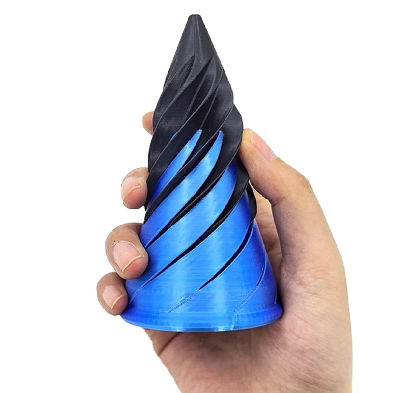 

3D Printed Spiral Cone Toy Impossible Pyramid Passthrough Sculpture Pass Through Pyramid Fidget Toy Mini Vortex Thread Illusion