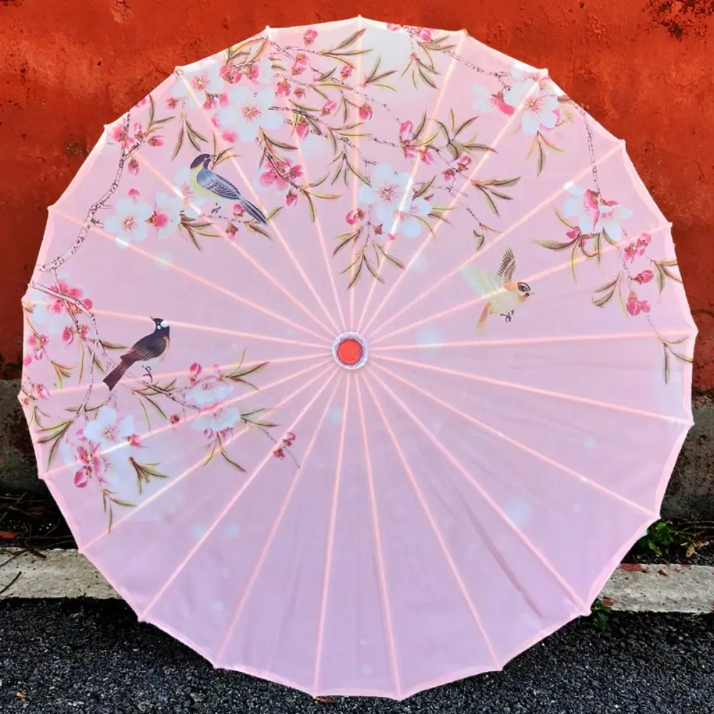 

Vintage Handmade Silk Cloth Women Umbrella Waterproof Decorative Ancient Dance Umbrella Rain Proof Costume Parasol for Wedding