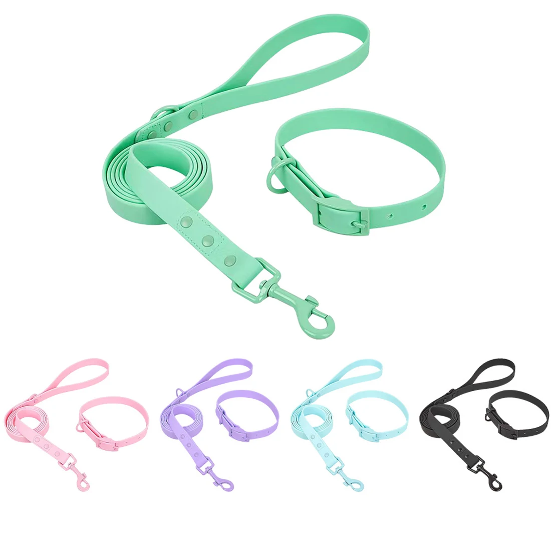 Waterproof Dog Leash pvc collar for a dog Easy to clean Dog Leash pvc collar for dog Waterproof leash for a dog