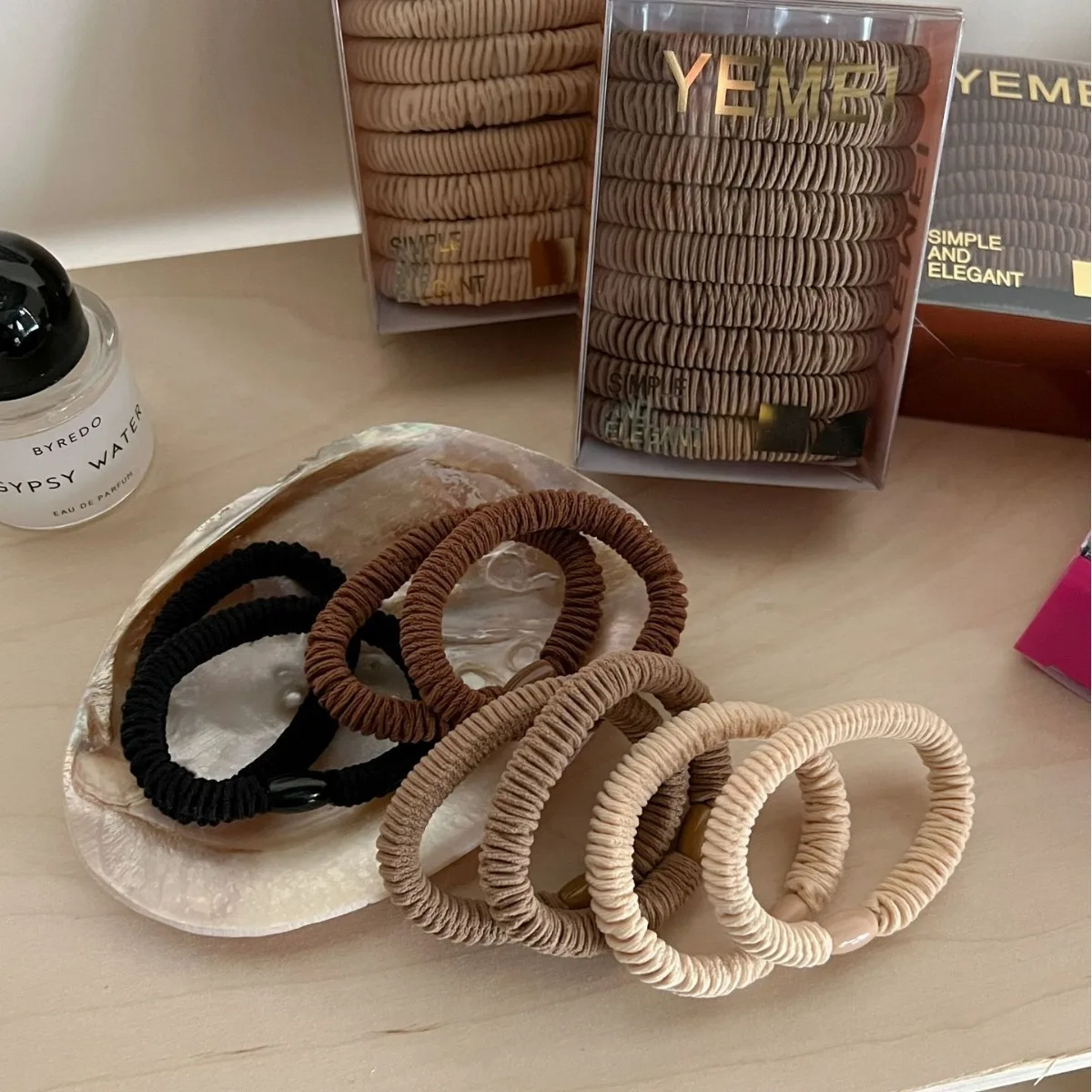 9 Stks/set Vrouwen Meisjes Basis Haarbanden Eenvoudige Effen Kleuren Elastische Hoofdband Haarbanden Banden Haaraccessoires Paardenstaart Houder