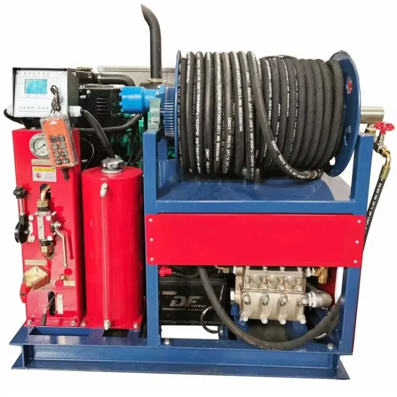 2024 Hot Sale Remote Control Type Trailer Mounted Sewerage Jetter For Cutting Roots Cement