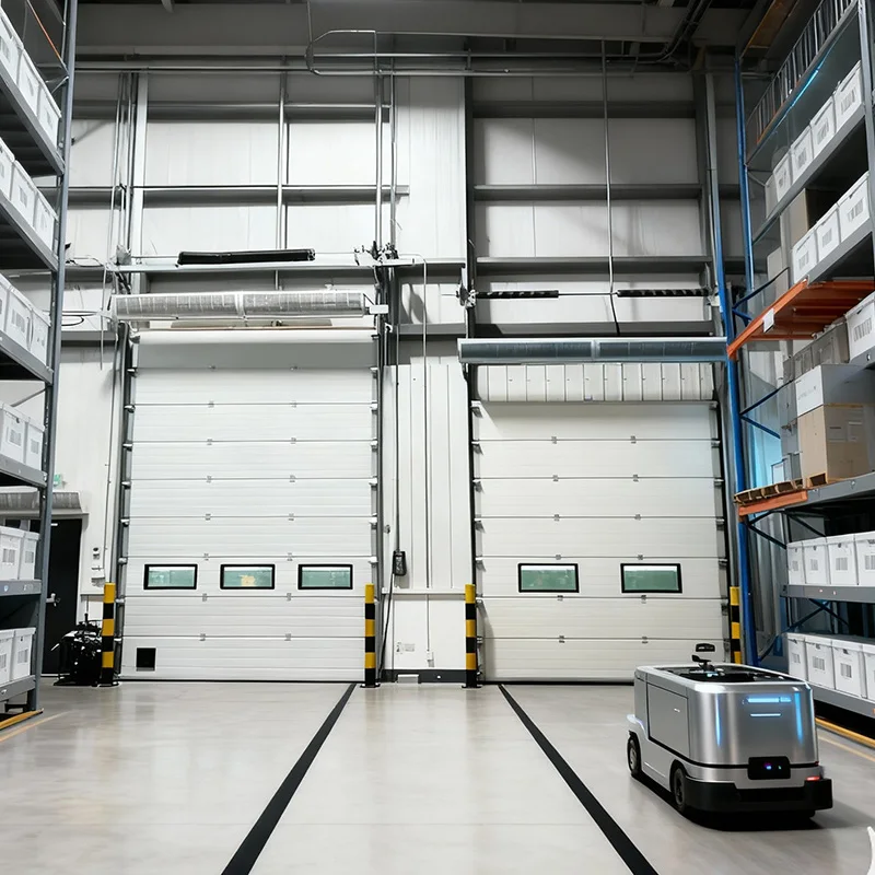 

High Security Windproof Insulated Steel Structure Industrial Sectional Doors with High Quality Sectional Doors Accessories