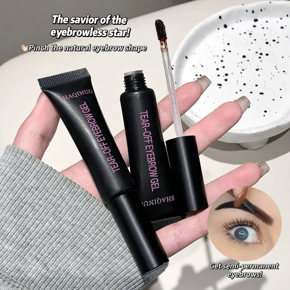 3色の角質除去効果のあるセミパーマネントな剥がせるアイブロウクリーム、防水性と転写防止で、ふっくらとしたクリアな眉を作成します。