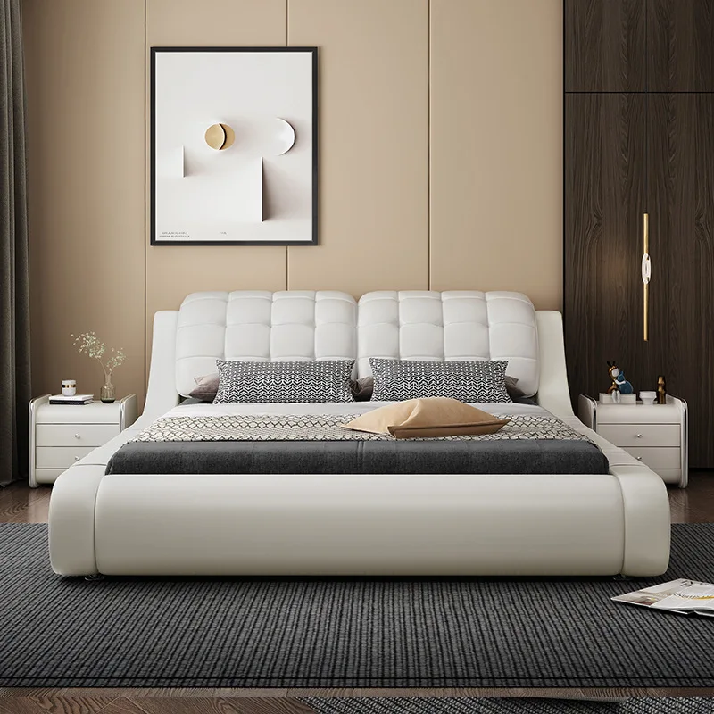 &New Arrival Bed Furniture King Size Soft Bed European Style Newest Modern Leather Bed