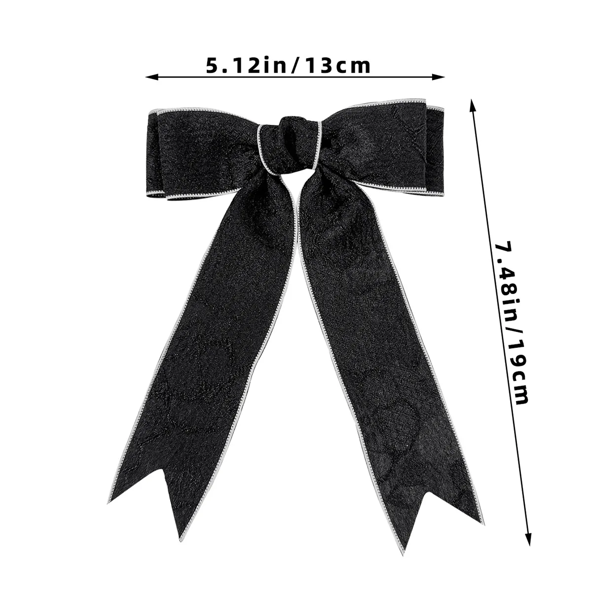 24pcs Floral Embroidered Bow Hair Clips Women's Long Tassel Hairpins Wedding Side Hairgrips Bulk Pack for Girls
