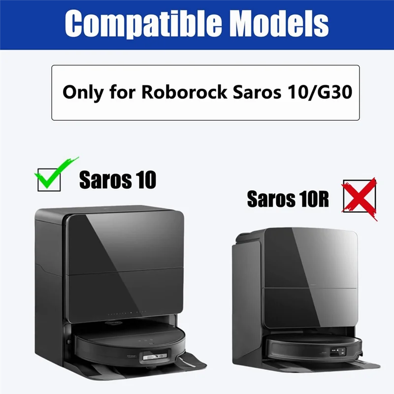 استبدال وسادات الممسحة Stable-6 قطعة لـ Roborock Saros 10 / G30 / Roborock S9 Maxv Ultra أجزاء المكنسة الكهربائية وسادة تنظيف قابلة للغسل