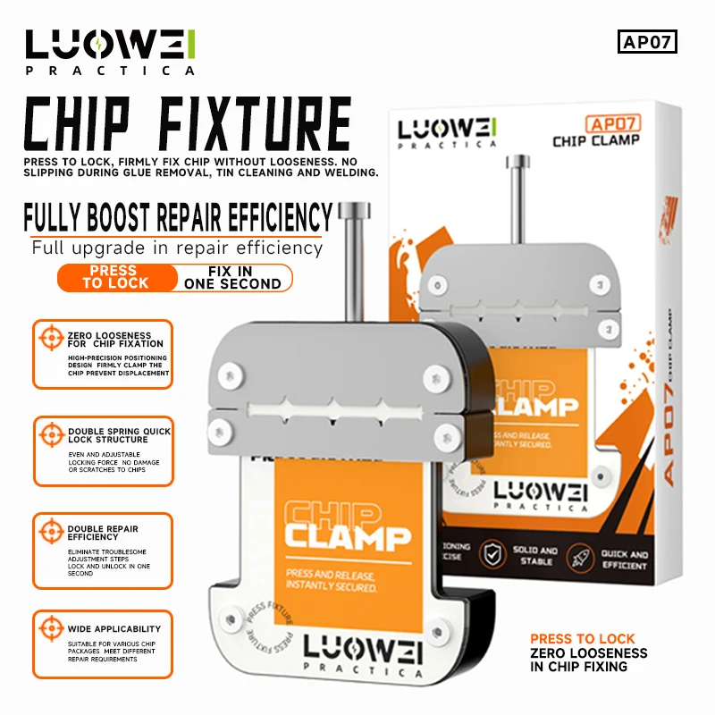 

LUOWEI LW-AP07 Chip Fixture Tempered Glass Fixture Mobile Phone Motherboards Chip BGA Desoldering Holder Repair