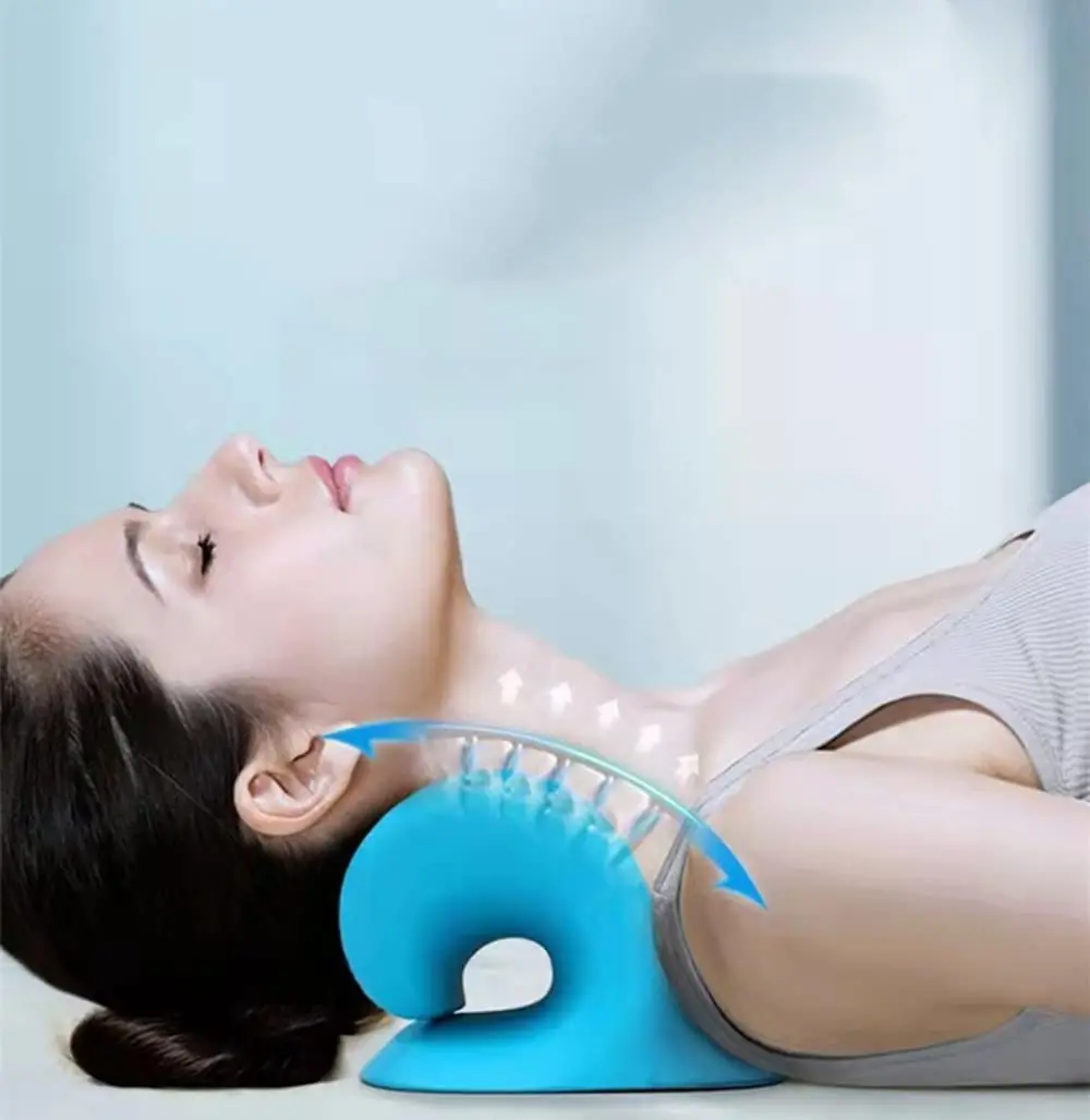 Cervical Spine Stretch Gravity Muscle Relaxation Traction Neck Stretcher Shoulder Massage Pillow Relieve Pain Spine Correction