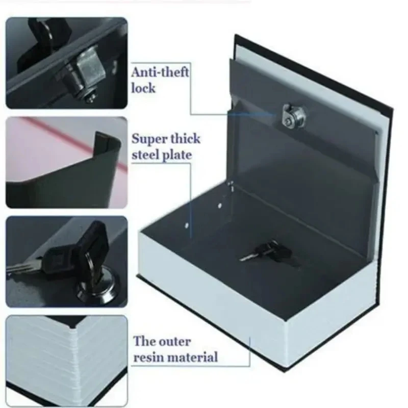 safe box security secret stash key box lock hidden cash money safety hide storage locker safes portable mini small safe book