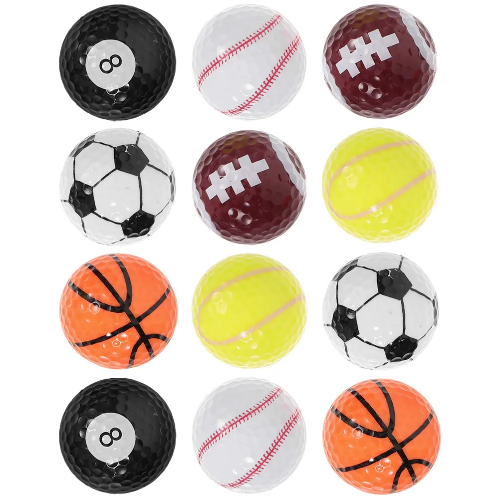 

12 Pcs Colored Resin Material Smooth Touch Safe Durable Training Practice Sports Gift Set Novelty Bulk