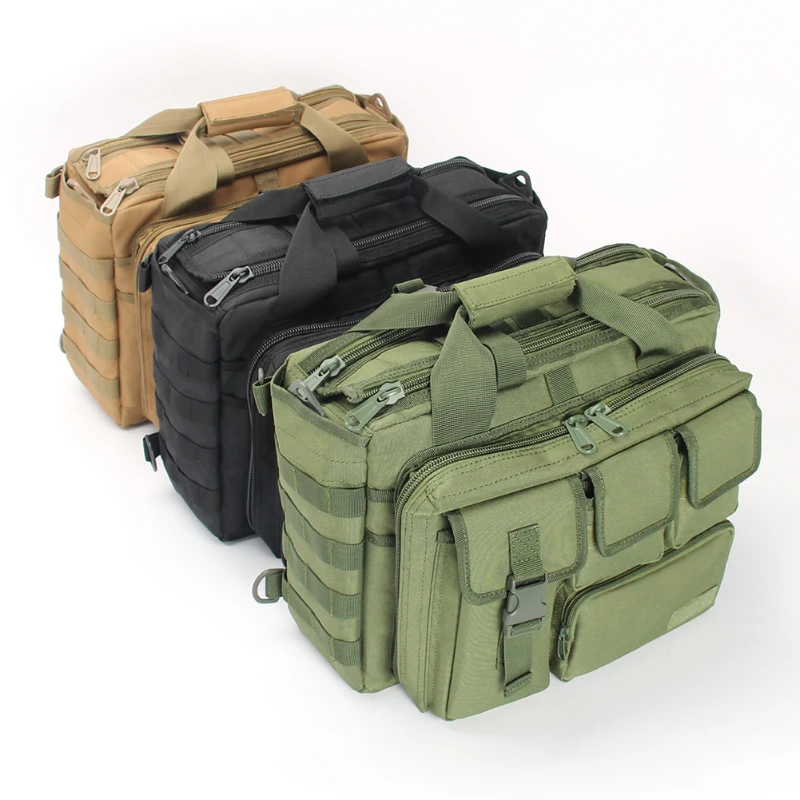 Tactical Backpack Messenger Shoulder Bag Men Laptop Handbags Briefcase 14inch Camping Outdoor Sports Pack Outdoor Bag