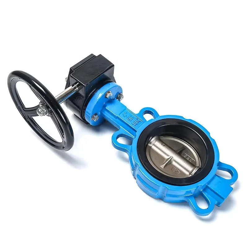 

PN16 150LB Manual Elastic Seat Wafer Type Butterfly Valve DIN EN 1563 GG25 for water media