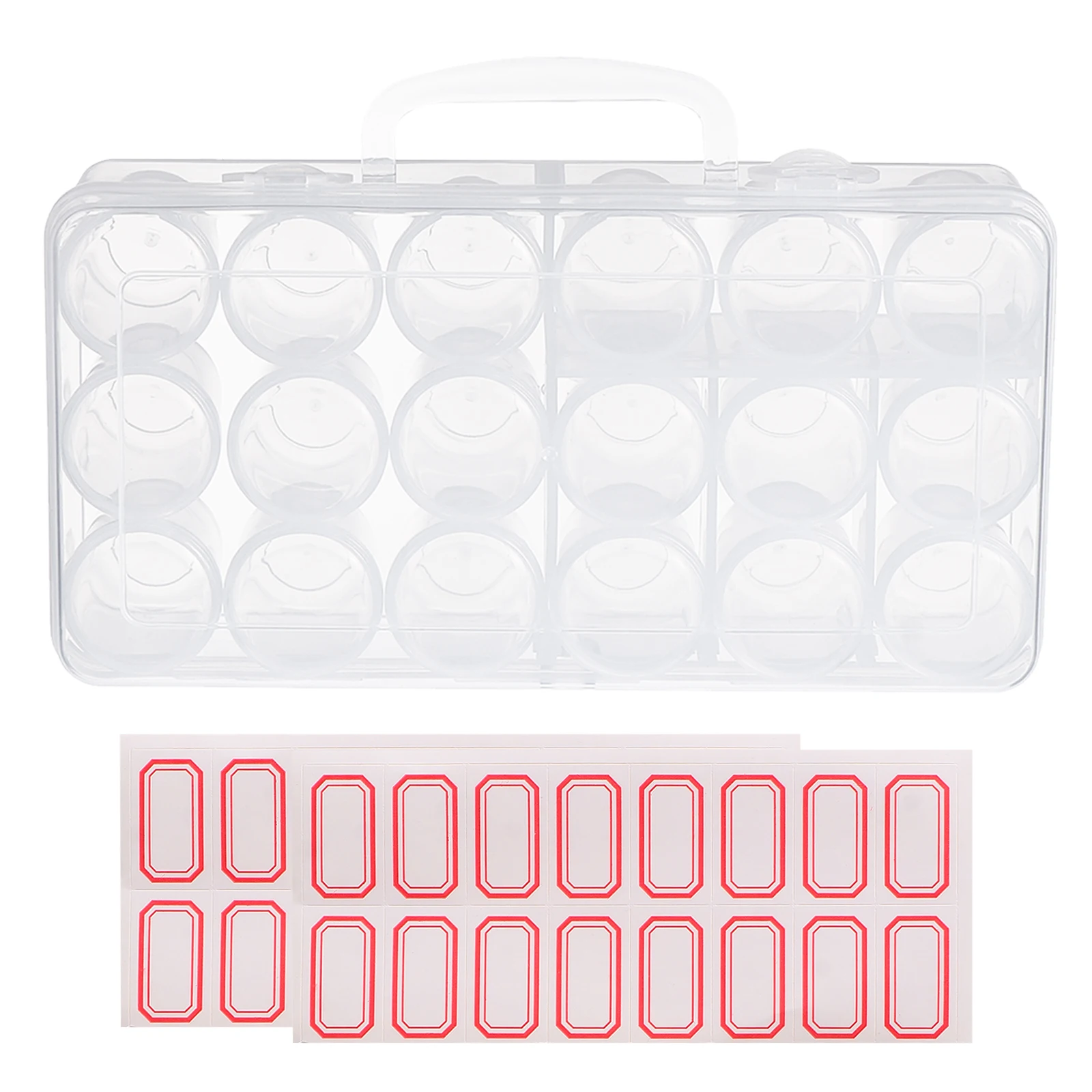 

1 set 18 Compartment Medicine Bottle Box Transparent Plastic Organizer Case Storage Holder Container For Essential Oil