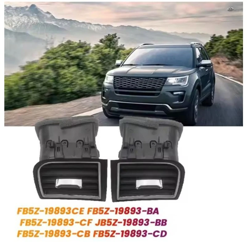 Ensemble de persiennes d'aération de voiture pour Ford Explorer 2016-2019, plastique noir, côté conducteur (gauche), modèles FB5Z19893CE
