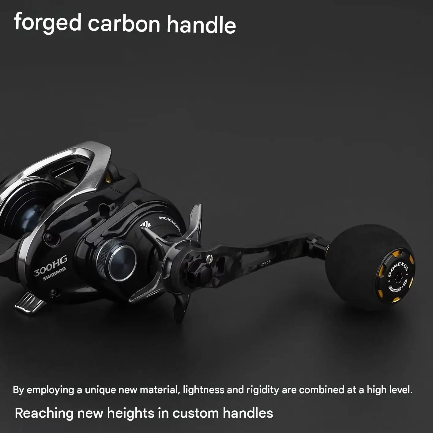 Gomexus Baitcasting-Rolle mit Carbon-Griff und EVA-Knopf, kompatibel ​ Shimano Daiwa Abu Garcia Penn für 8X5 oder 7X4 – Detail 5