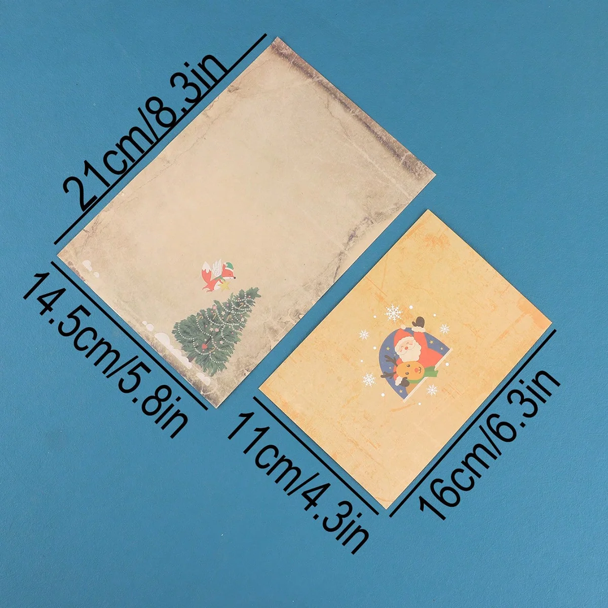 12 Pcs/Set of Christmas Greeting Card and Envelope Set, for Sending Wishes and Christmas Invitations to Friends and Classmates