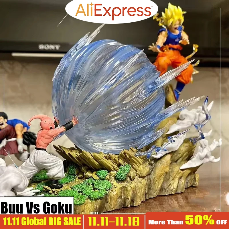 Anime Dragon Ball Z Majin Buu Vs Son Goku Piccolo Figurine Gk Statue Pvc Action Figures Collection Model Toy For Children Gifts