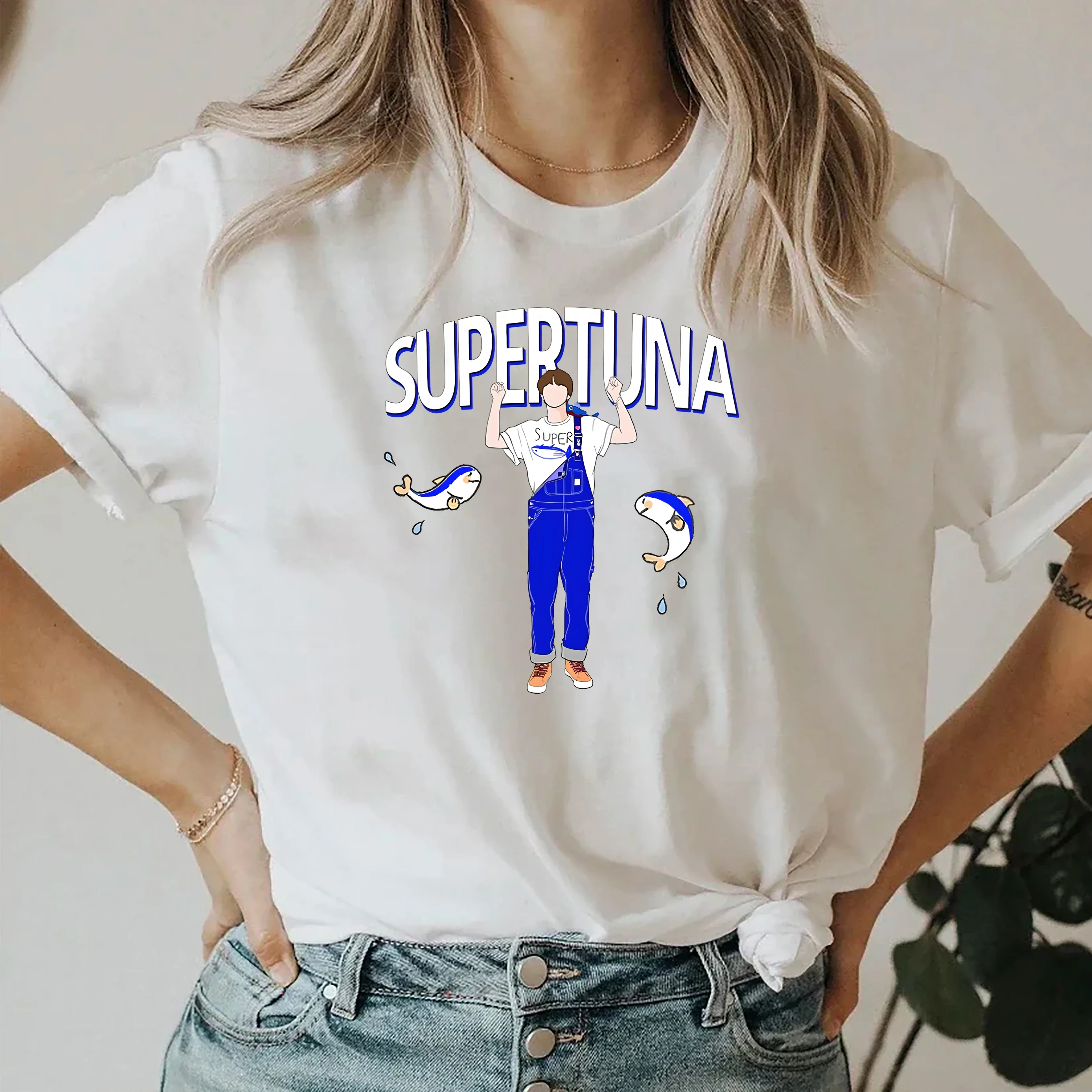 قميص جين للأعضاء المشهورين قميص كيم سيوكجين K-pop قميص كيم سيوكجين مروحة قميص جين بياس تي شيرت هدية الجيش قميص Kpop مضحك جين تي شيرت