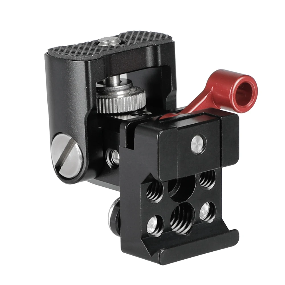 HDRIG-abrazadera NATO de liberación rápida con palanca de bloqueo roja, soporte de Monitor de cámara con perno de montaje de 1/4 "-20 y abrazadera QR NATO