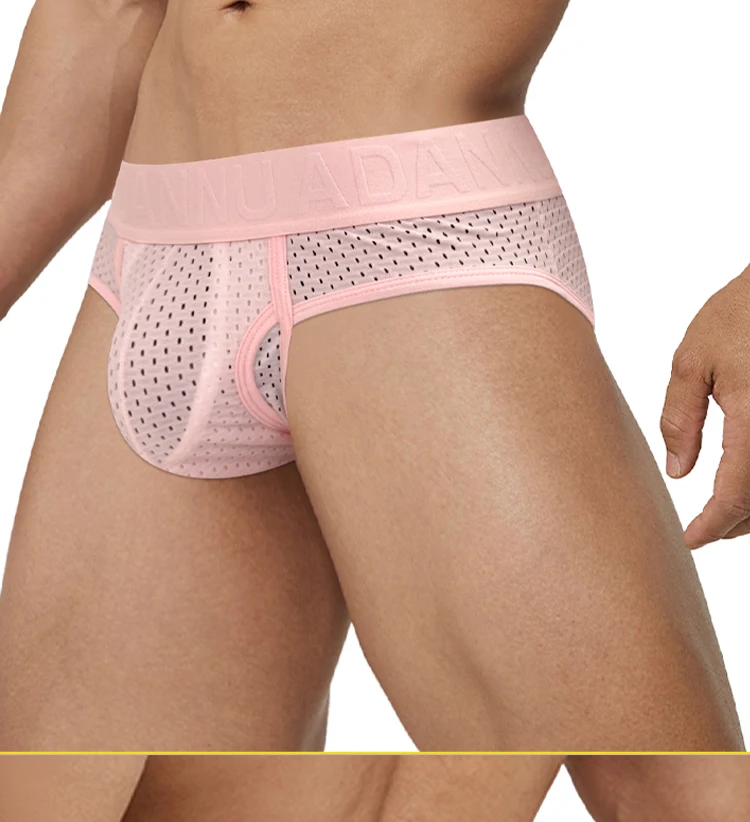 Calzoncillos de Verano y Primavera para Hombre, Diseño con Bolsillo Separado, Malla Transpirable, Ropa Interior Deportiva Delgada y Fresca para Hombre