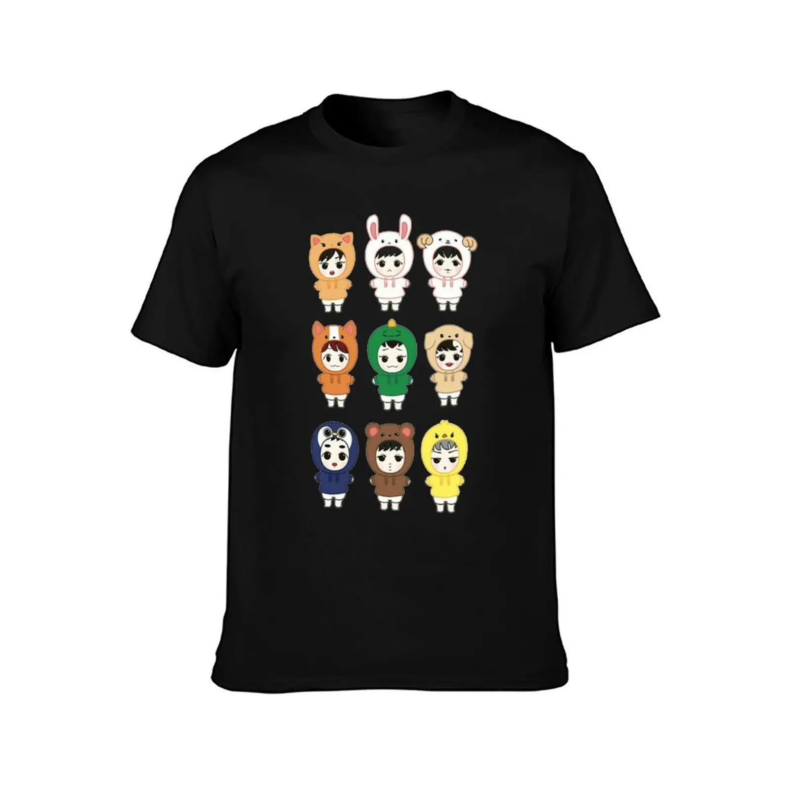 EXO.CUTIE.BABIES.IN.ONESIES T-Shirt kawaii clothes anime figures blacks rapper graphic tees mens graphic t-shirts pack