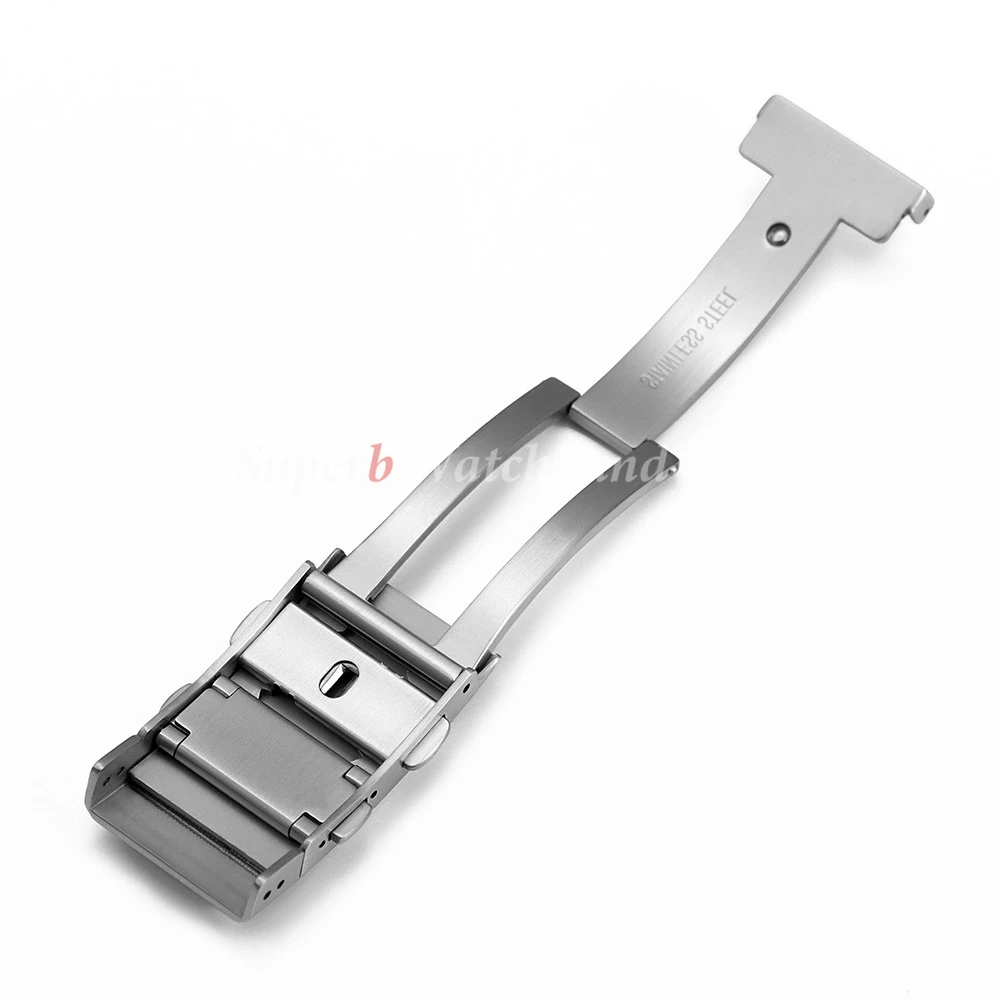 Chiusura per orologio in acciaio inossidabile massiccio 316L Fibbia pieghevole regolabile di lusso Chiusura in metallo premium Accessori per la riparazione dell'orologio 18/20/22mm