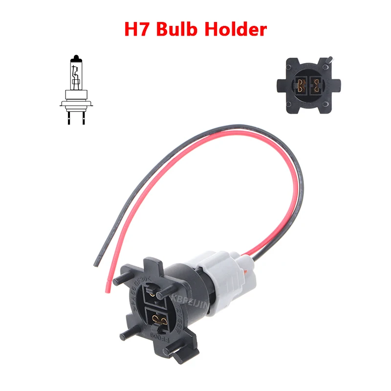 For Soueast H7 Bulb Holder Headlights Socket Wire Harness Connector Car Lamp Replacement Parts 1PC