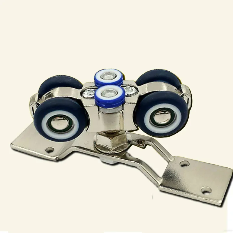 Moving 360 Degree Door Hanging Round Glass Hardware  Pulley Hanging Mute Rail Wheel Balcony Sliding Cabinet 4 Wheel